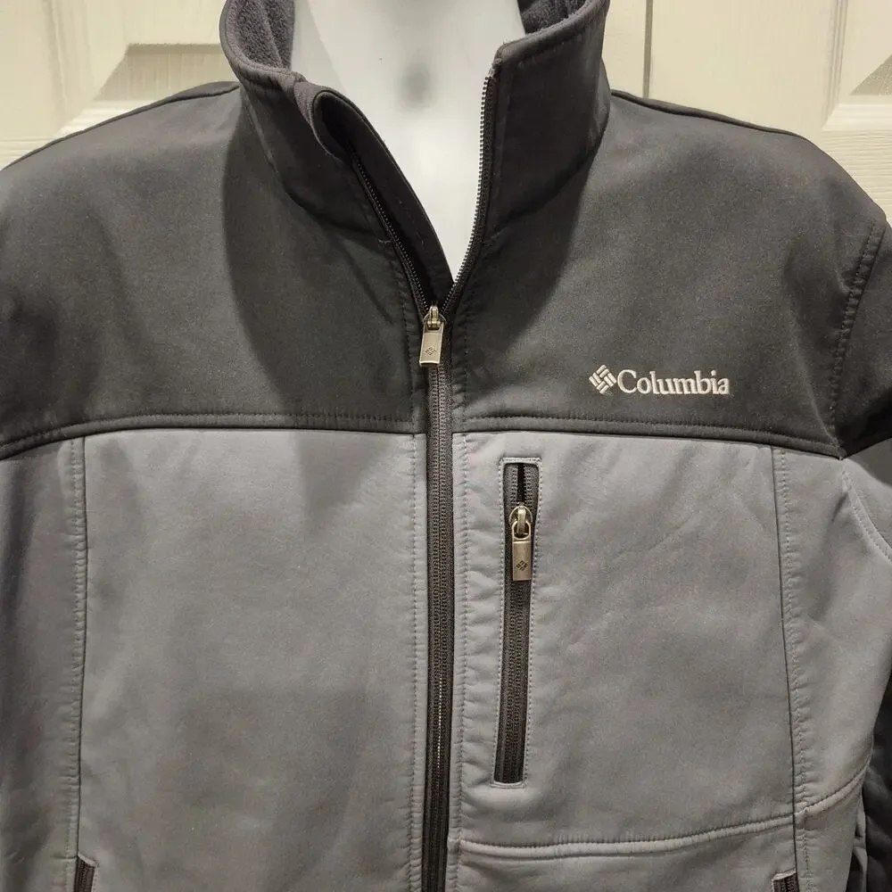 Columbia Men's Cruiser Valley Softshell Jacket Size Large Fleece-lined Defects
